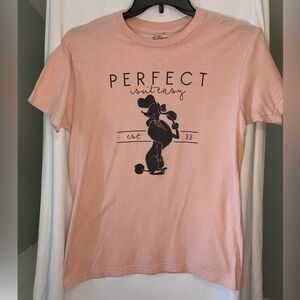 Disney's Oliver & Company Georgette Perfect Isn't Easy T-Shirt Size Medium Pink